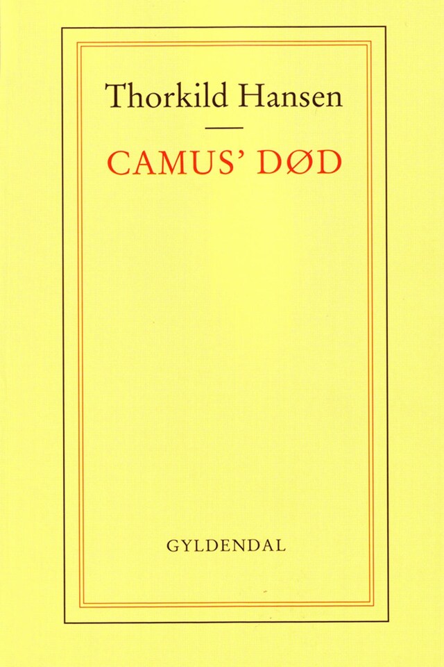 Boekomslag van Camus' død