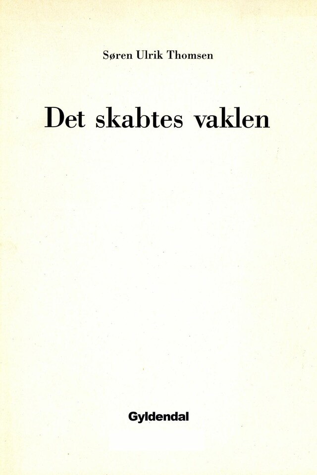 Book cover for Det skabtes vaklen