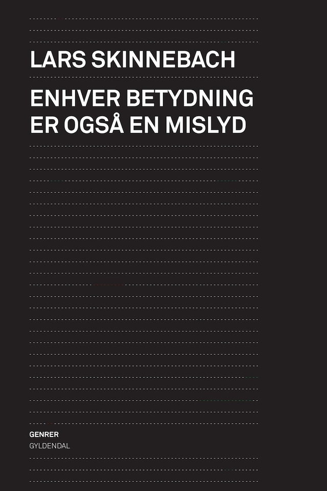 Okładka książki dla Enhver betydning er også en mislyd