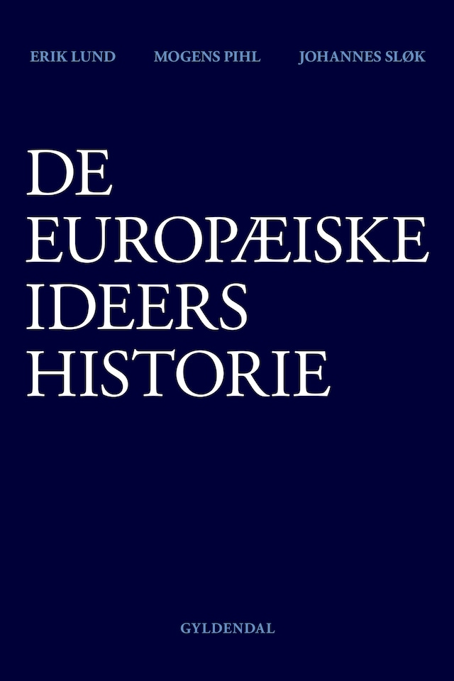 Portada de libro para De europæiske ideers historie
