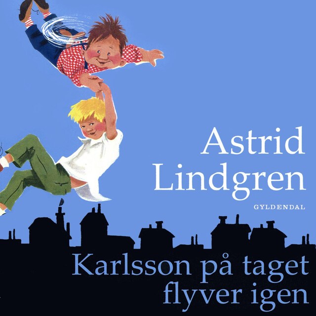 Copertina del libro per Karlsson på taget flyver igen