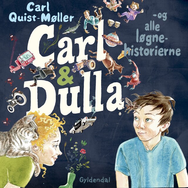 Copertina del libro per Carl og Dulla og alle løgnehistorierne