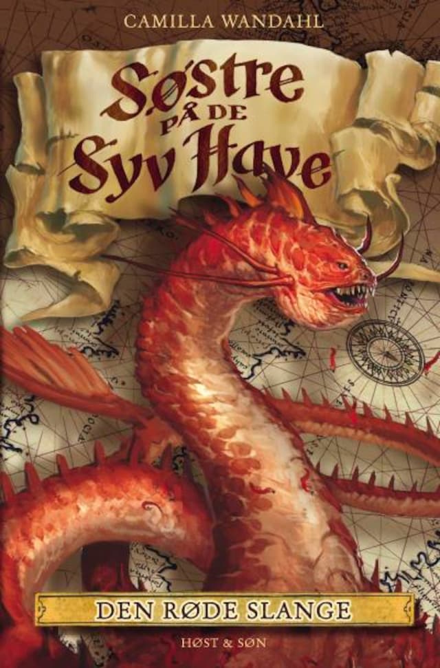 Book cover for Søstre på De Syv Have (3). Den Røde Slange