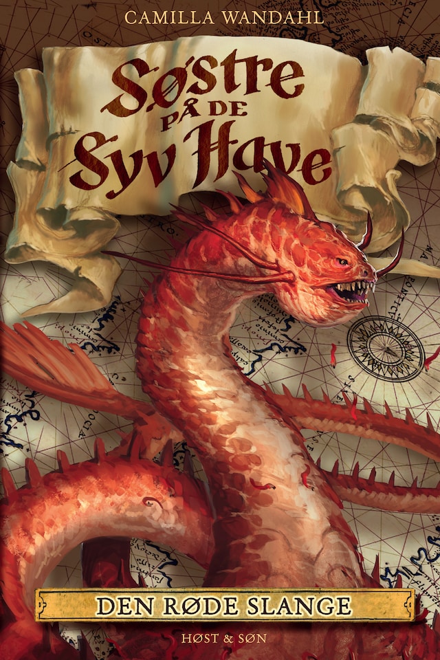Book cover for Søstre på De Syv Have 3 - Den Røde Slange