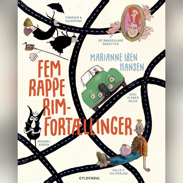 Book cover for Fem rappe rim-fortællinger