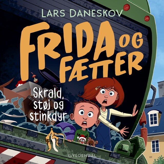 Portada de libro para Frida og Fætter - Skrald, støj og stinkdyr