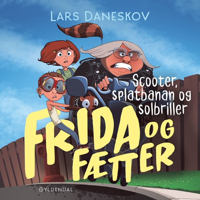 Buchcover für Frida og Fætter 2- Scooter, splatbanan og solbriller