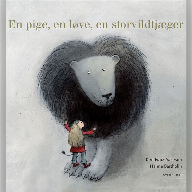 Book cover for En pige, en løve, en storvildtjæger