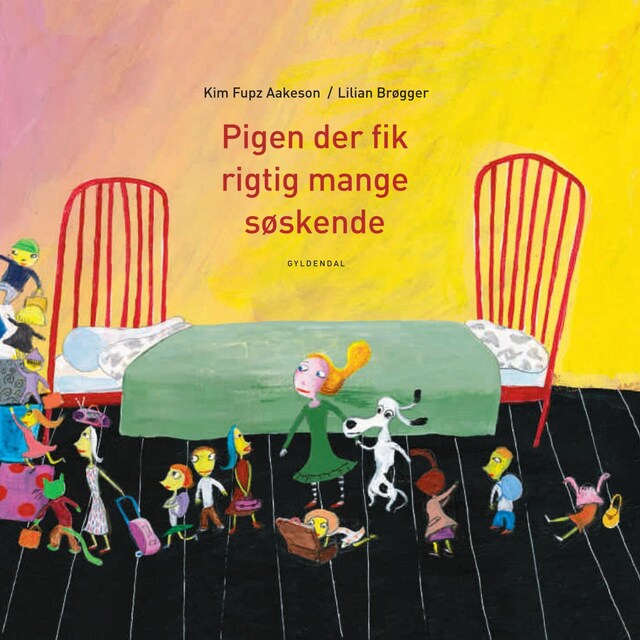 Book cover for Pigen der fik rigtig mange søskende