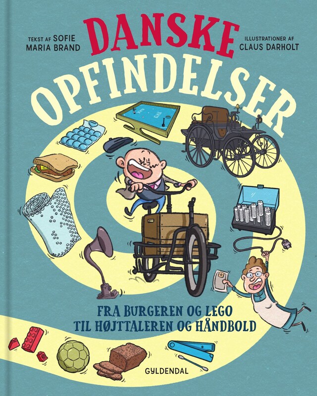 Book cover for Danske opfindelser. Fra burgeren og LEGO til højtaleren og håndbold