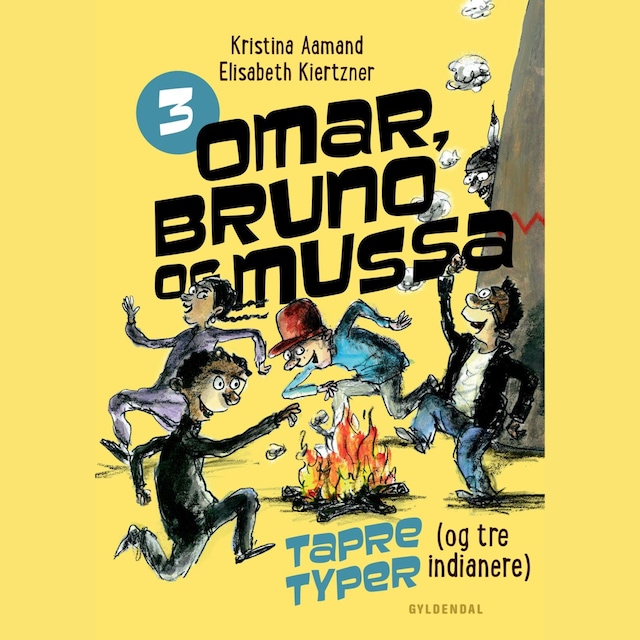 Kirjankansi teokselle Omar, Bruno og Mussa 3 - Tapre typer (og tre indianere)