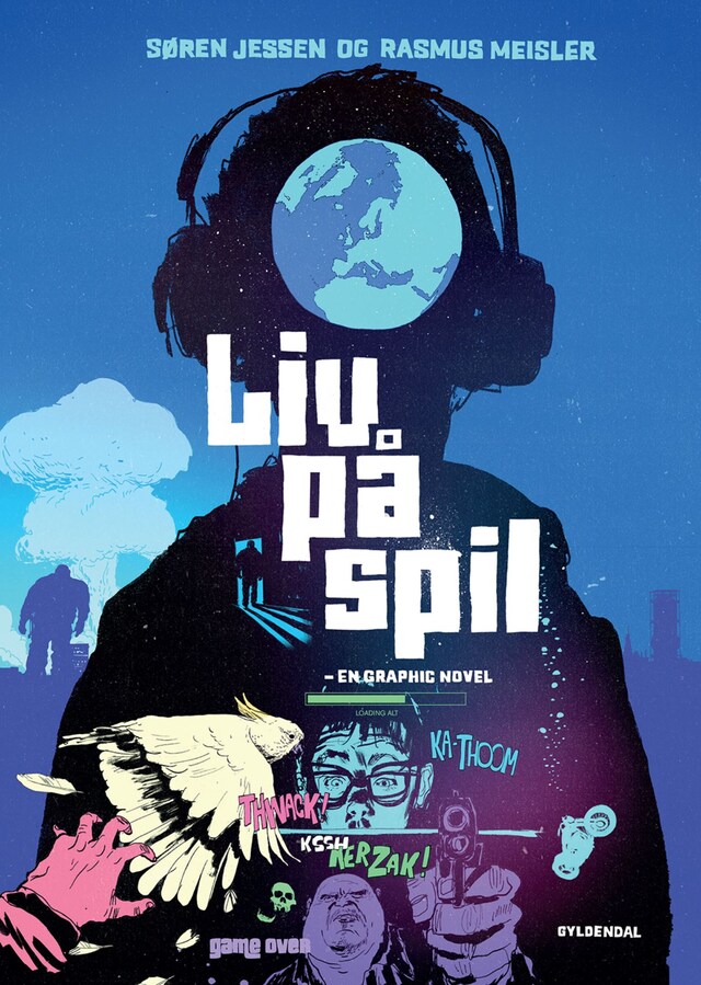 Book cover for Liv på spil - en graphic novel