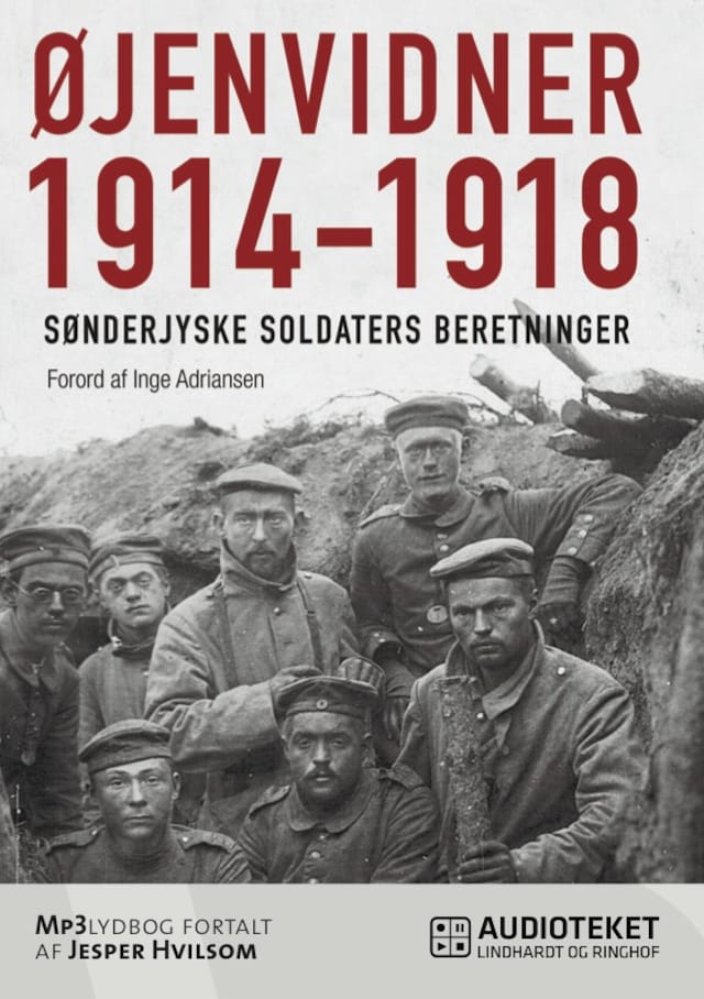 Kirjankansi teokselle Øjenvidner 1914-1918 - sønderjyske soldaters beretninger