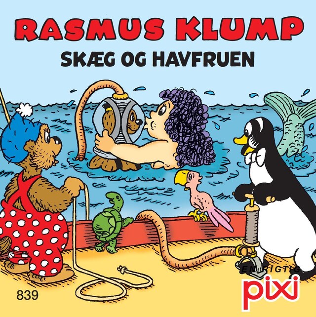 Bogomslag for Rasmus Klump 3 - Skæg og Havfruen og Rasmus Klump holder høns