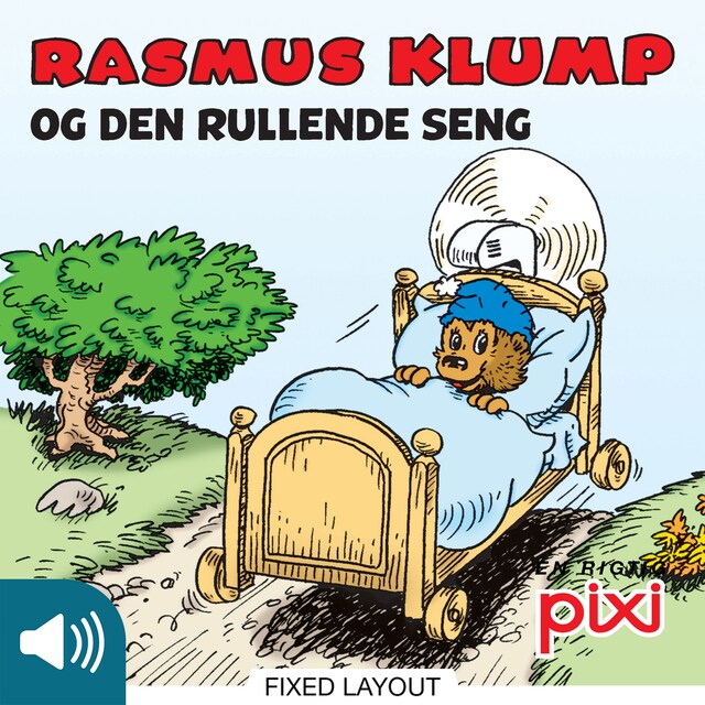 Bogomslag for Rasmus Klump og den rullende seng