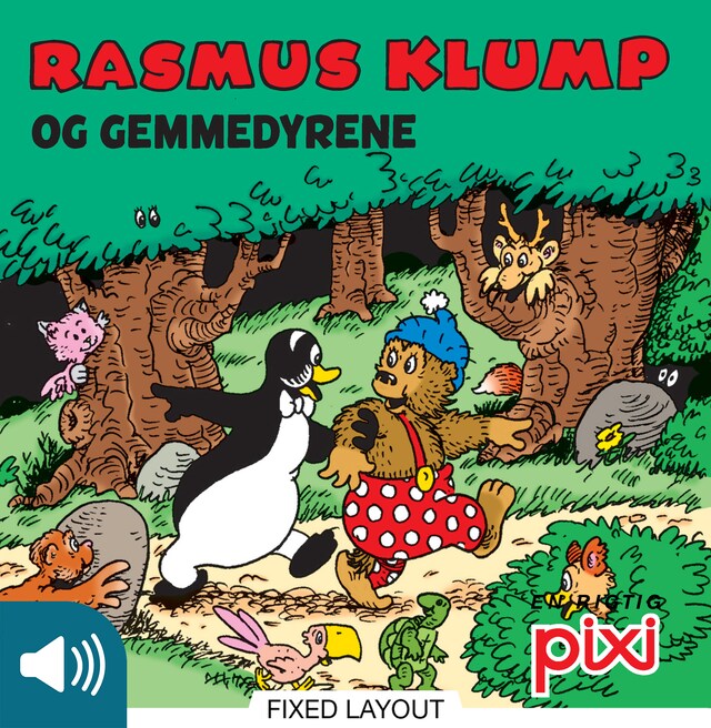 Bogomslag for Rasmus Klump og gemmedyrene