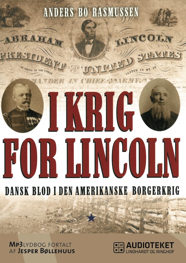 Okładka książki dla I krig for Lincoln - dansk blod i den amerikanske borgerkrig