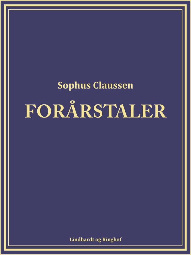 Bogomslag for Forårstaler