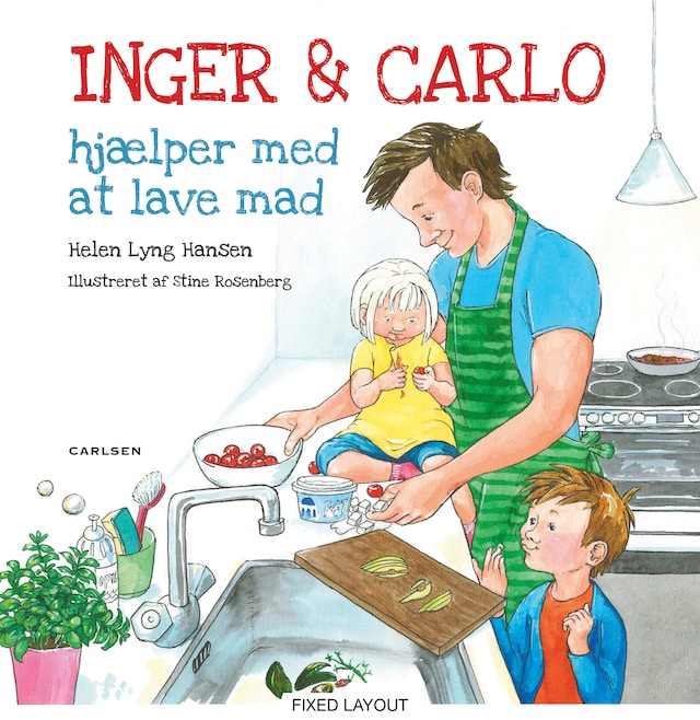 Bogomslag for Inger og Carlo hjælper med at lave mad