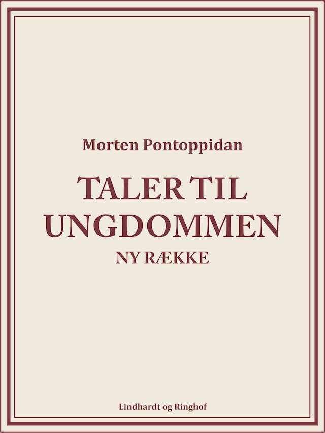 Book cover for Taler til ungdommen: Ny række