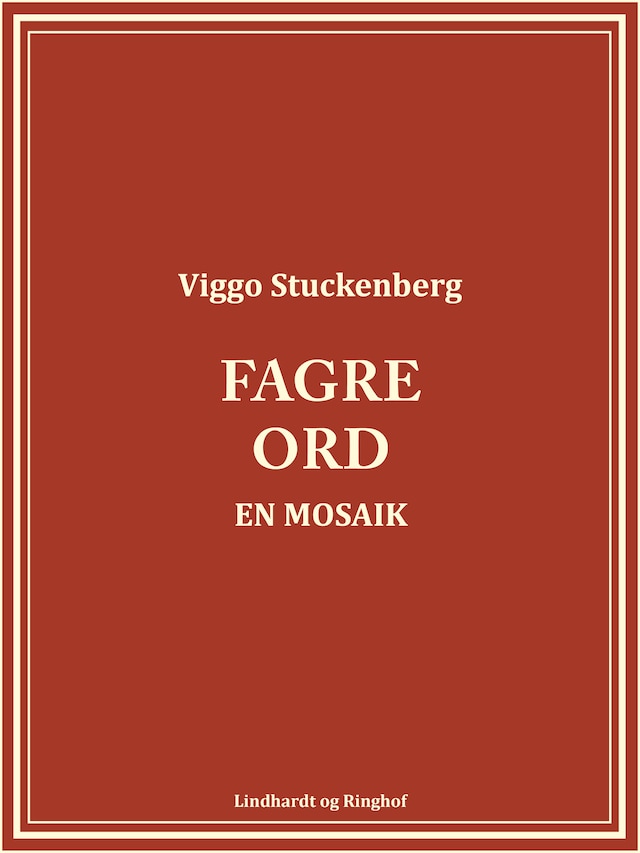 Bogomslag for Fagre ord. En mosaik