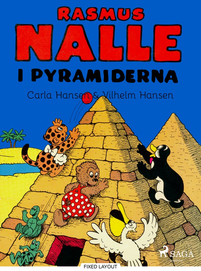 Boekomslag van Rasmus Nalle i pyramiderna