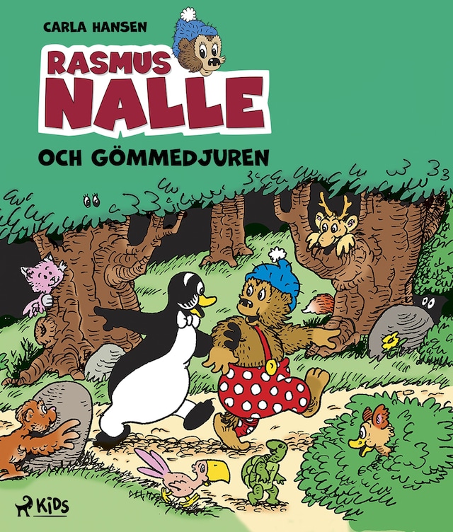 Kirjankansi teokselle Rasmus Nalle – Och gömmedjuren