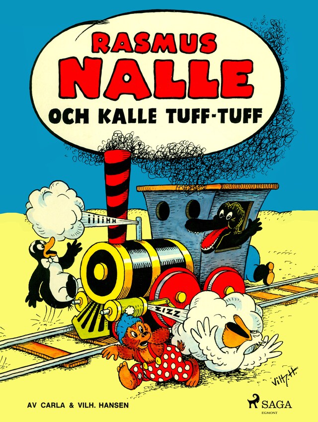 Kirjankansi teokselle Rasmus Nalle och Kalle tuff-tuff