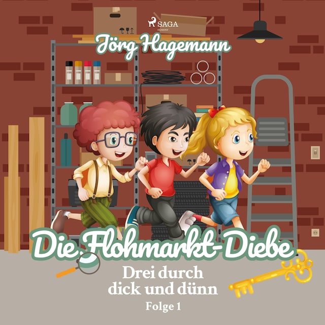 Kirjankansi teokselle Die Flohmarkt-Diebe (Drei durch dick und dünn, Folge 1)