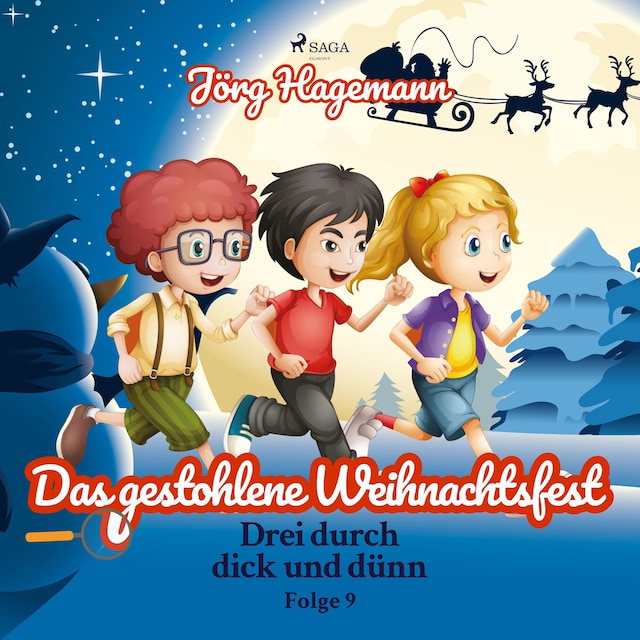 Kirjankansi teokselle Das gestohlene Weihnachtsfest (Drei durch dick und dünn, Folge 9)