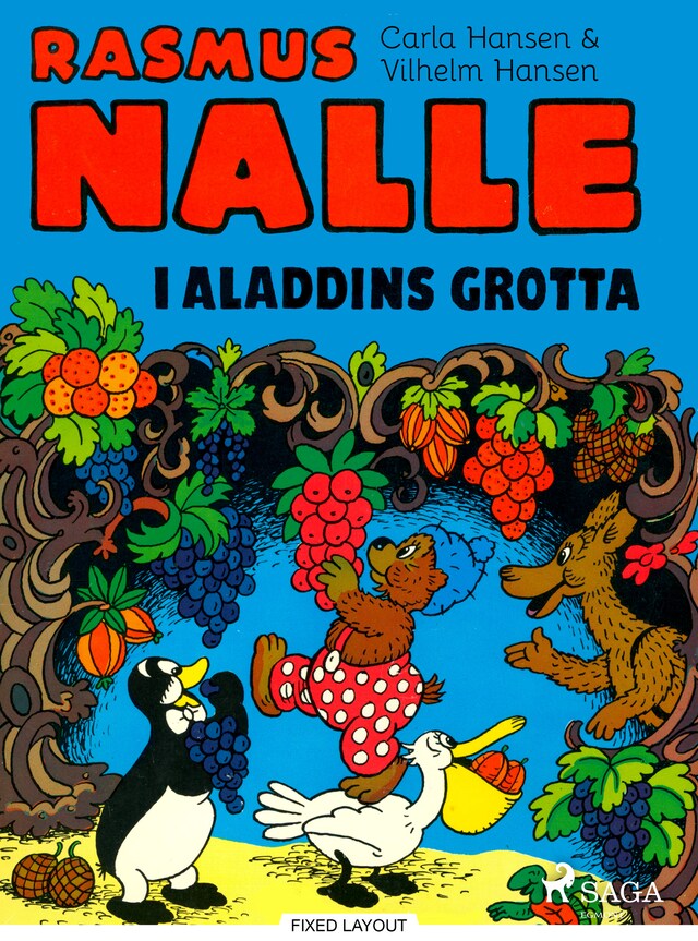 Boekomslag van Rasmus Nalle – i Aladdins grotta