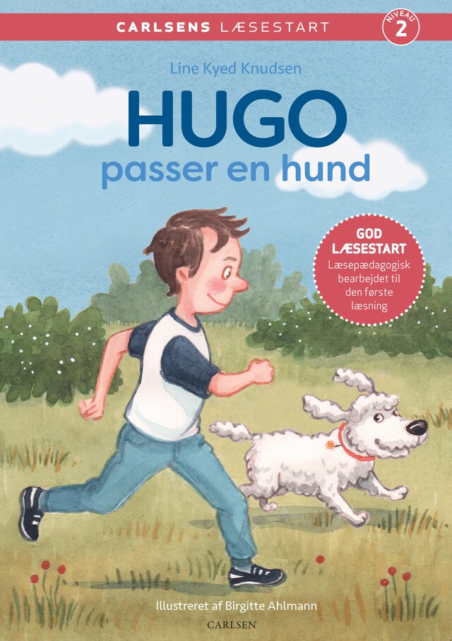 Bogomslag for Carlsens Læsestart: Hugo passer en hund