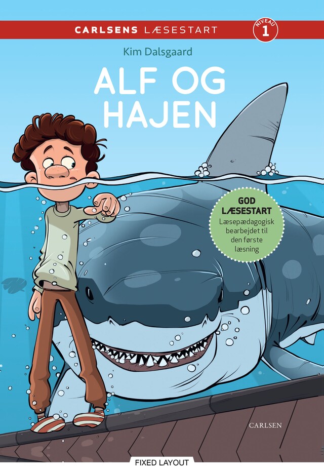 Bogomslag for Carlsens Læsestart: Alf og hajen