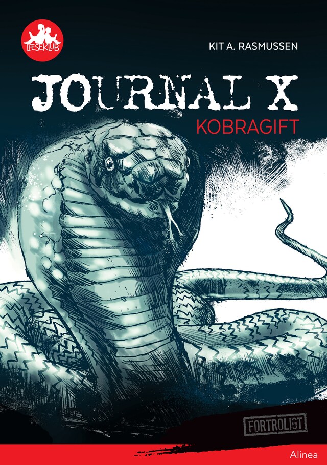 Bogomslag for Journal X - Kobragift, Rød Læseklub