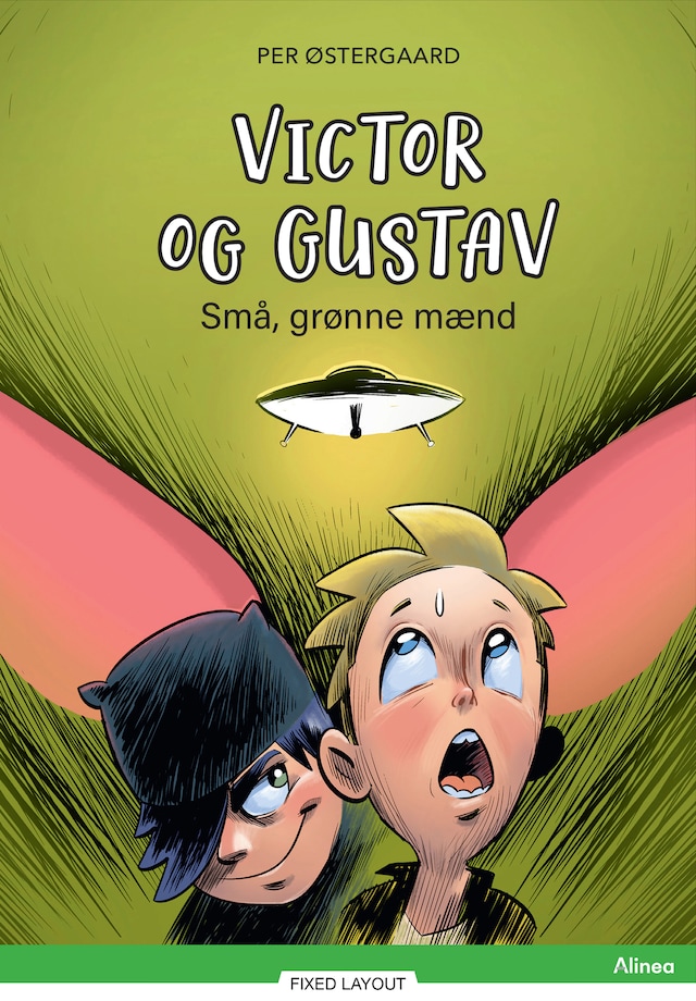 Book cover for Victor og Gustav - Små grønne mænd, Grøn Læseklub