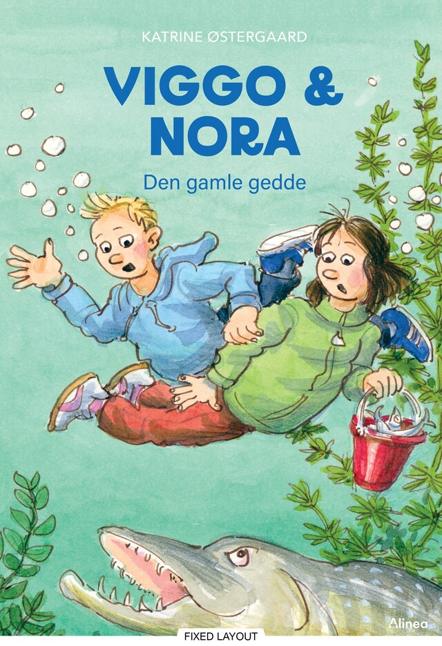 Bogomslag for Viggo & Nora - Den gamle gedde, Grøn Læseklub