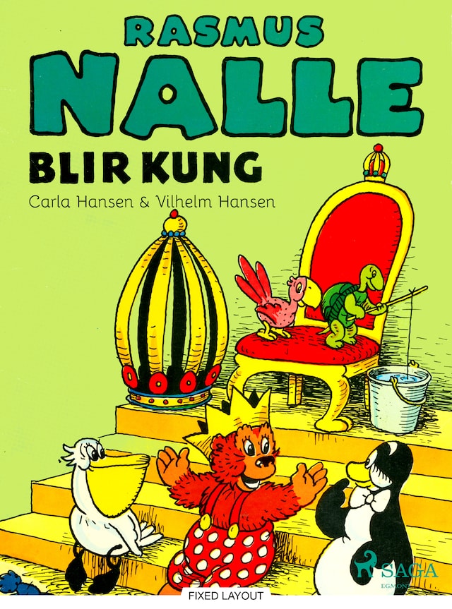 Boekomslag van Rasmus Nalle blir kung