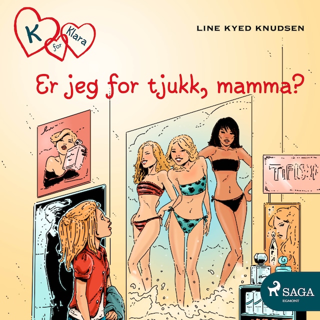 Boekomslag van K for Klara 14 - Er jeg for tjukk, mamma?