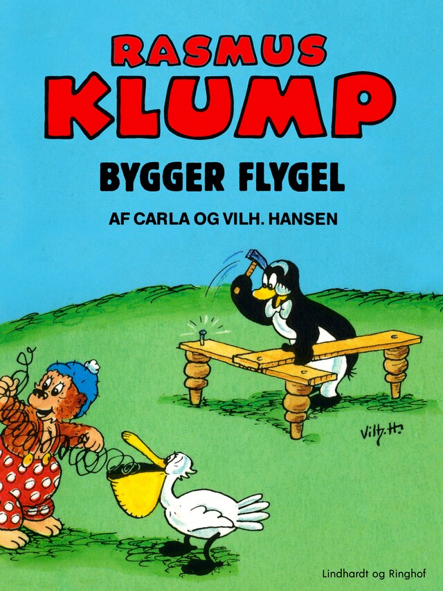 Bogomslag for Rasmus Klump bygger flygel