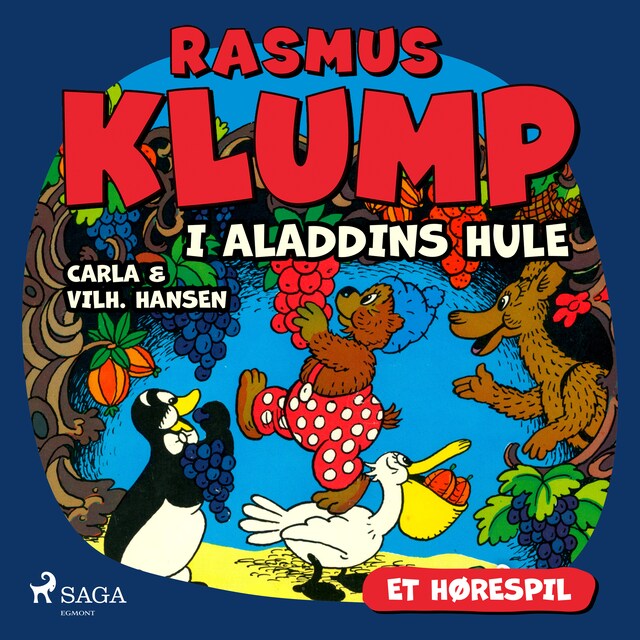 Bogomslag for Rasmus Klump i Aladdins hule (hørespil)