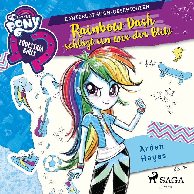 Couverture de livre pour My Little Pony - Equestria Girls - Rainbow Dash schlägt ein wie der Blitz