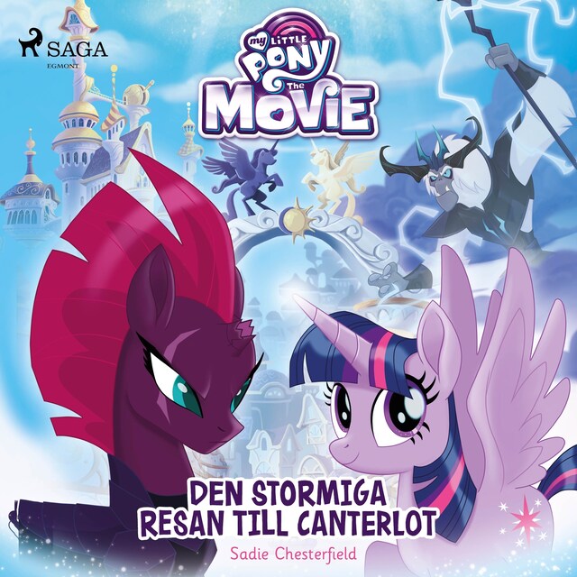 Book cover for Den stormiga resan till Canterlot