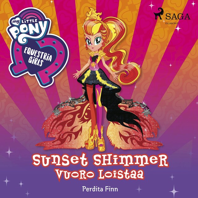 Boekomslag van My Little Pony - Equestria Girls - Sunset Shimmerin vuoro loistaa