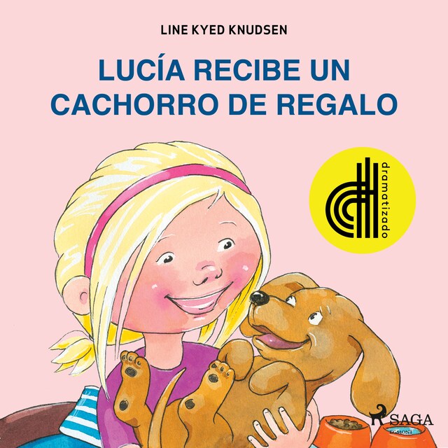 Copertina del libro per Lucía recibe un cachorro de regalo - Dramatizado