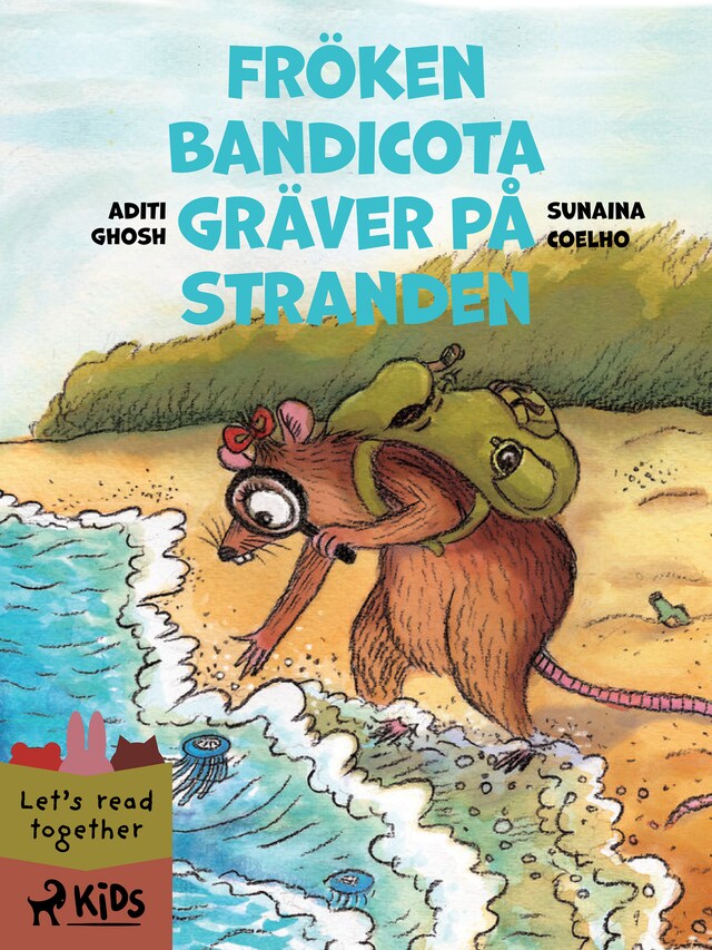 Boekomslag van Fröken Bandicota gräver på stranden
