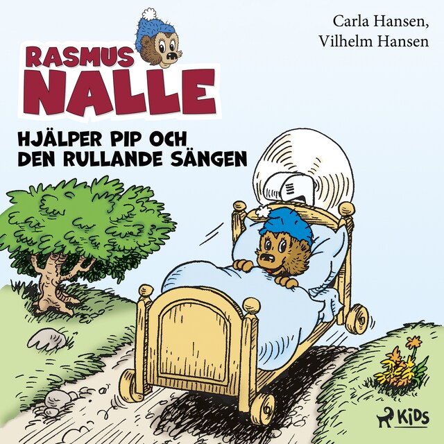 Bogomslag for Rasmus Nalle hjälper Pip och Den rullande sängen