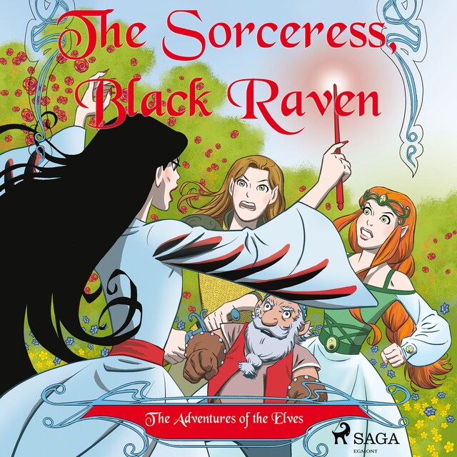 Book cover for The Adventures of the Elves 2: The Sorceress, Black Raven