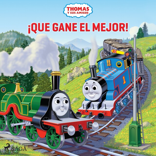 Portada de libro para Thomas y sus amigos - ¡Que gane el mejor!