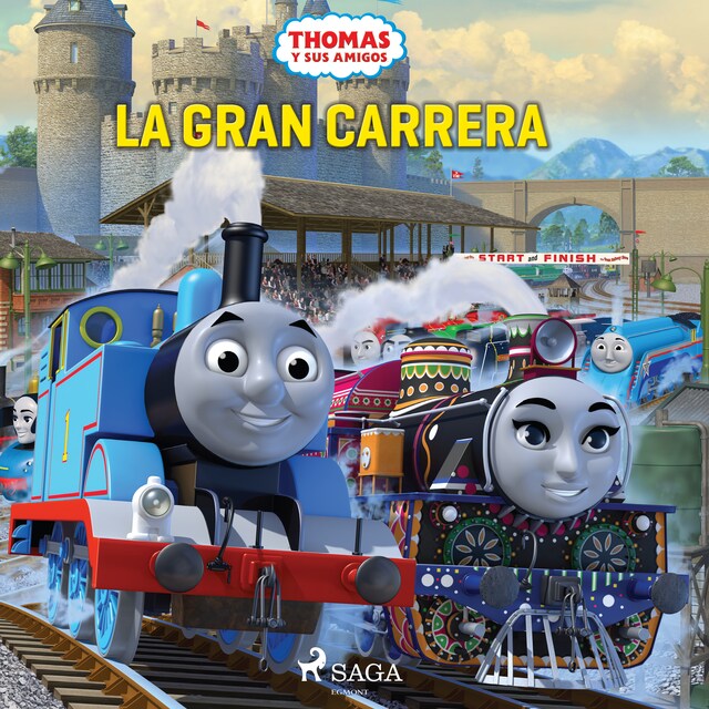 Portada de libro para Thomas y sus amigos - La gran carrera