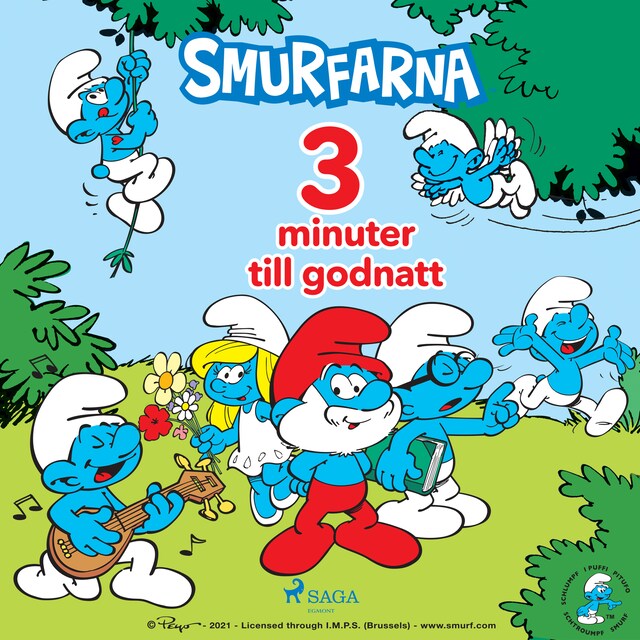 Okładka książki dla Smurfarna - 3 minuter till godnatt